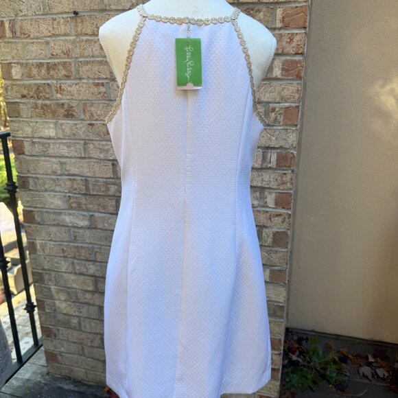 Lilly Pulitzer White Pearl Shift Dress Sz 12 NWT - Picture 3 of 6